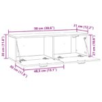 vidaXL Nástenná TV skrinka Dub sonoma 98 x 31 x 30 cm Kompozitné drevo – Obrázok 11