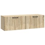 vidaXL Nástenná TV skrinka Dub sonoma 98 x 31 x 30 cm Kompozitné drevo – Obrázok 2