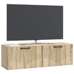vidaXL Nástenná TV skrinka Dub sonoma 98 x 31 x 30 cm Kompozitné drevo – Obrázok 3