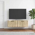 vidaXL Nástenná TV skrinka Dub sonoma 98 x 31 x 30 cm Kompozitné drevo – Obrázok 4