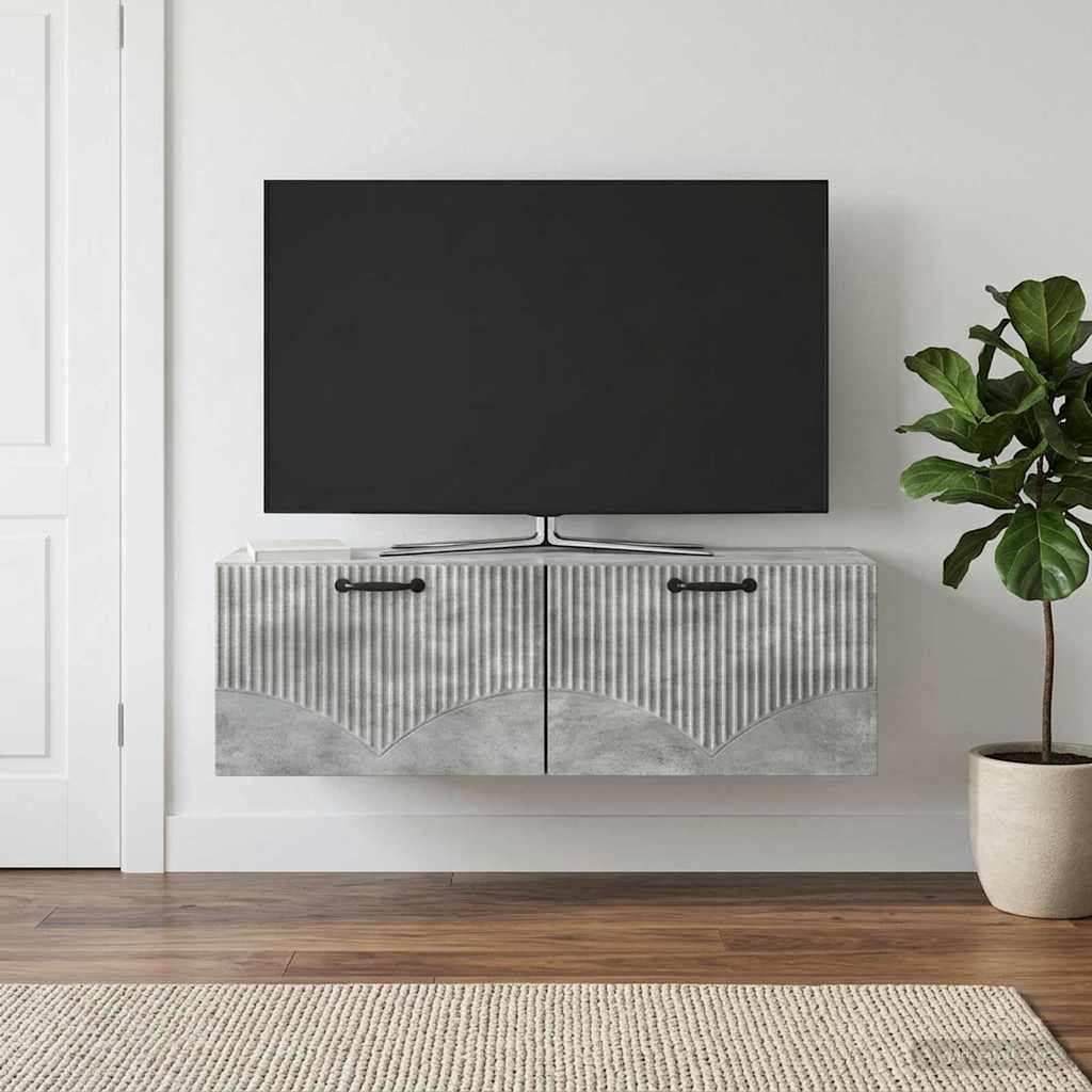 899068_1.jpg vidaXL Nástenná TV skrinka Nástenný Betónovo sivá 98 x 31 x 30 cm – Obrázok 1