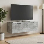 vidaXL Nástenná TV skrinka Nástenný Betónovo sivá 98 x 31 x 30 cm – Obrázok 4