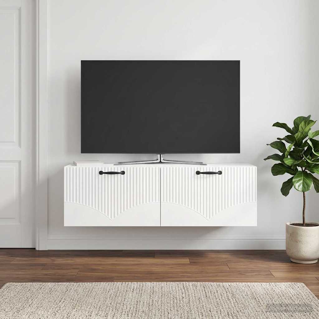 899069_1.jpg vidaXL Nástenná TV skrinka Biela s vysokým leskom 98 x 31 x 30 cm – Obrázok 1