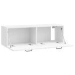 vidaXL Nástenná TV skrinka Biela s vysokým leskom 98 x 31 x 30 cm – Obrázok 5
