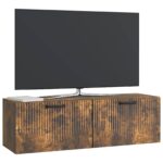 vidaXL Nástenná TV skrinka Dymový dub 98 x 31 x 30 cm Kompozitné drevo – Obrázok 3