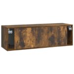 vidaXL Nástenná TV skrinka Dymový dub 98 x 31 x 30 cm Kompozitné drevo – Obrázok 8