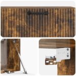 vidaXL Nástenná TV skrinka Dymový dub 98 x 31 x 30 cm Kompozitné drevo – Obrázok 9
