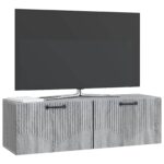 vidaXL Nástenná TV skrinka Nástenný Sivá sonoma 98 x 31 x 30 cm – Obrázok 3