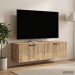 vidaXL Nástenná TV skrinka Nástenný Dub artisan 98 x 31 x 30 cm