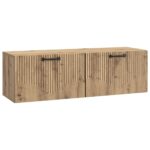 vidaXL Nástenná TV skrinka Nástenný Dub artisan 98 x 31 x 30 cm – Obrázok 2