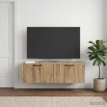 vidaXL Nástenná TV skrinka Nástenný Dub artisan 98 x 31 x 30 cm – Obrázok 4