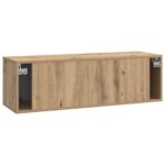 vidaXL Nástenná TV skrinka Nástenný Dub artisan 98 x 31 x 30 cm – Obrázok 8