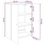 vidaXL Nástenná skrinka Betónovo sivá 66 x 34,5 x 90 cm – Obrázok 7