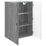 vidaXL Nástenná skrinka Sivý Sonoma 66 x 34,5 x 90 cm Kompozitné drevo – Obrázok 2