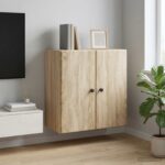 vidaXL Nástenná skrinka Dub sonoma 59 x 31 x 60 cm Kompozitné drevo – Obrázok 8