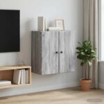 vidaXL Nástenná skrinka Sivý Sonoma 59 x 31 x 60 cm Kompozitné drevo – Obrázok 8