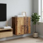 vidaXL Nástenná skrinka Staré drevo 59 x 31 x 60 cm Kompozitné drevo – Obrázok 8
