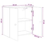vidaXL Nástenná skrinka Staré drevo 59 x 31 x 60 cm Kompozitné drevo – Obrázok 7
