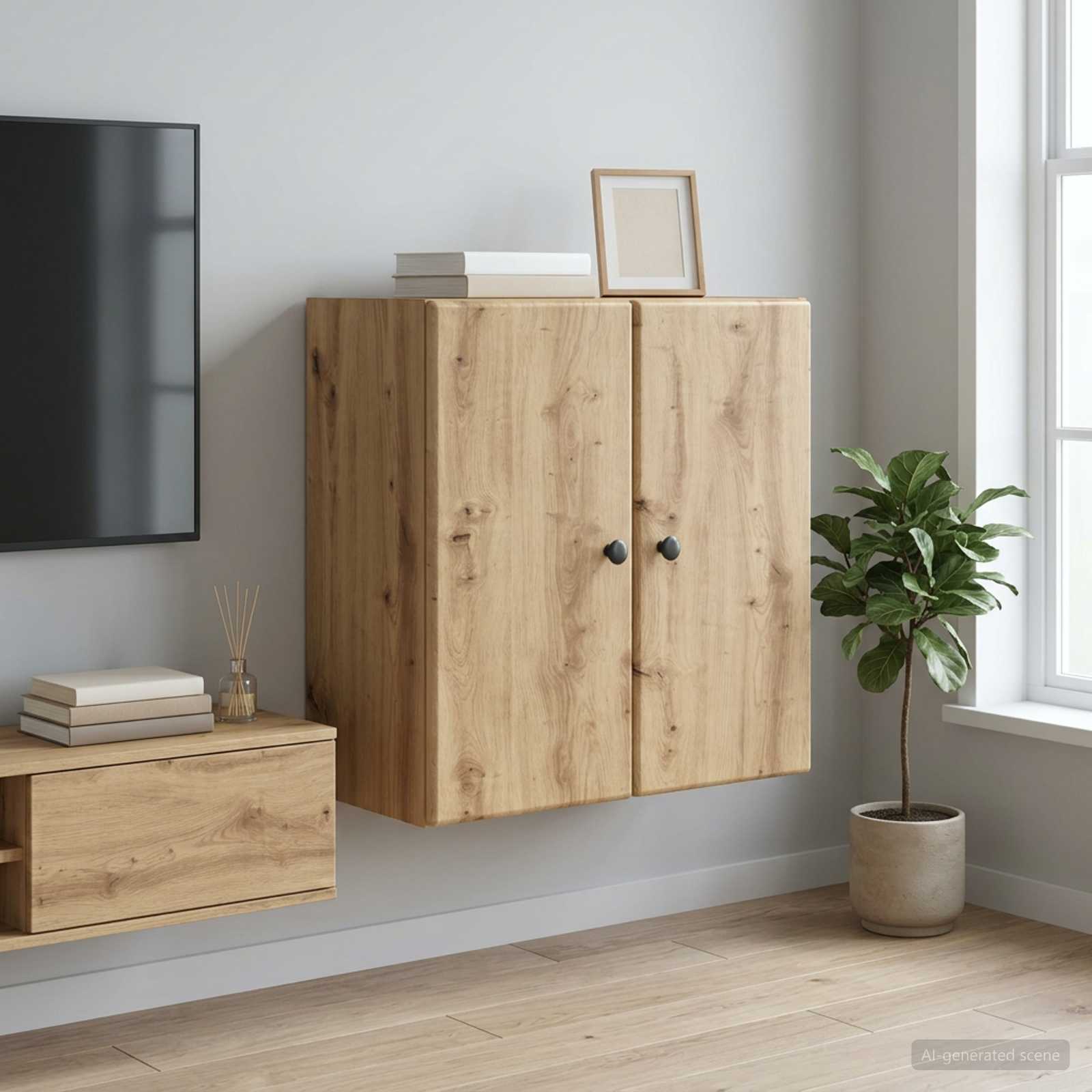899094_1.jpg vidaXL Nástenná skrinka Dub artisan 59 x 31 x 60 cm Kompozitné drevo – Obrázok 1