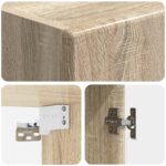 vidaXL Nástenná skrinka Dub sonoma 33 x 34,5 x 90 cm Kompozitné drevo – Obrázok 6