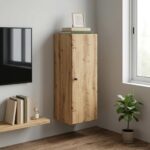 vidaXL Nástenná skrinka Dub artisan 33 x 34,5 x 90 cm Kompozitné drevo – Obrázok 10