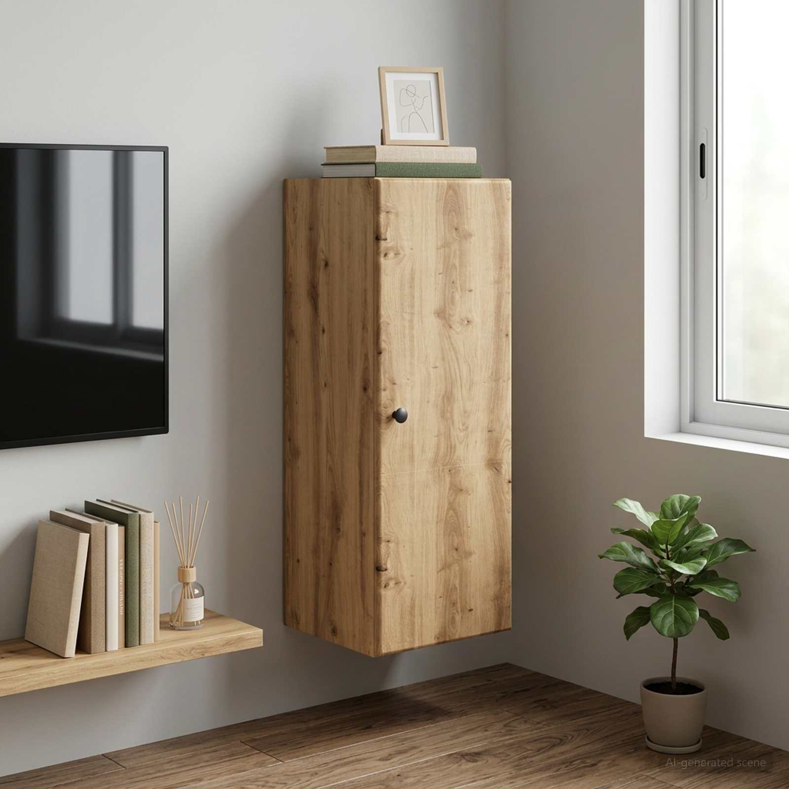 899104_1.jpg vidaXL Nástenná skrinka Dub artisan 33 x 34,5 x 90 cm Kompozitné drevo – Obrázok 1