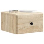 vidaXL Nástenná nočná skrinka 2 pcs Dub sonoma 34,5 x 33 x 20 cm – Obrázok 2