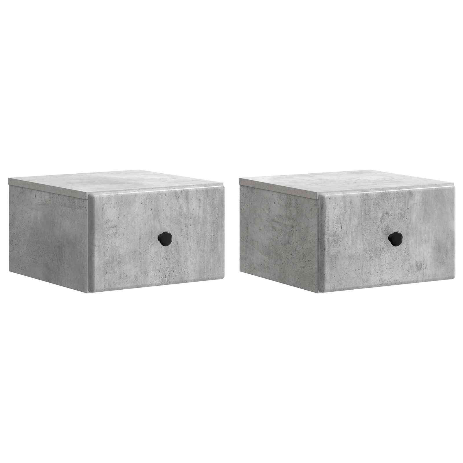 899112_1.jpg vidaXL Nástenná nočná skrinka 2 pcs Betónovo sivá 34,5 x 33 x 20 cm – Obrázok 1