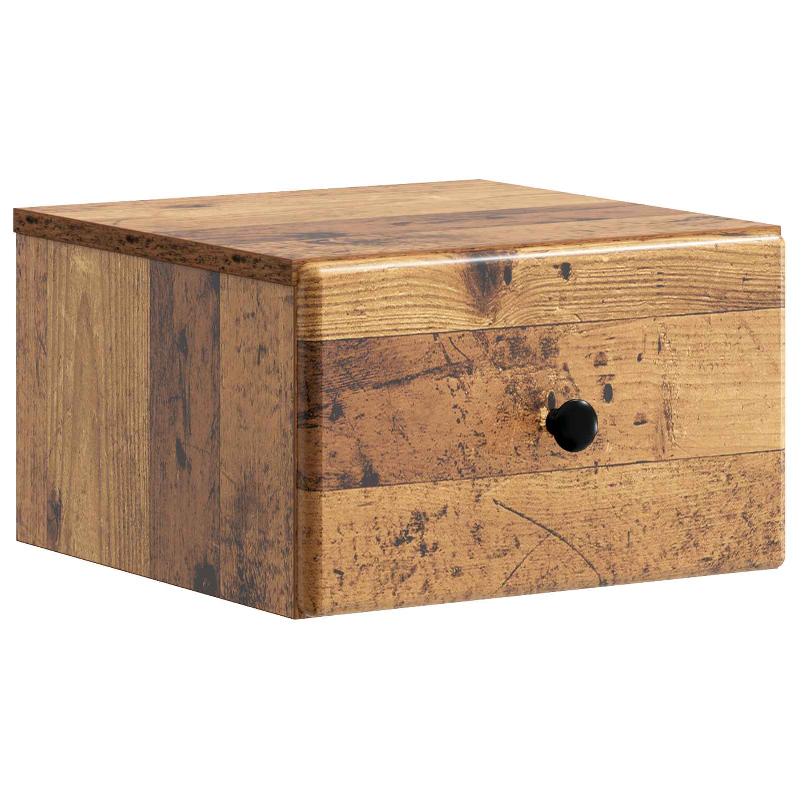899121_1.jpg vidaXL Nástenná nočná skrinka Nástenný Staré drevo 34,5 x 33 x 20 cm – Obrázok 1