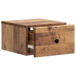 vidaXL Nástenná nočná skrinka Nástenný Staré drevo 34,5 x 33 x 20 cm – Obrázok 3