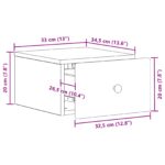 vidaXL Nástenná nočná skrinka Nástenný Staré drevo 34,5 x 33 x 20 cm – Obrázok 8