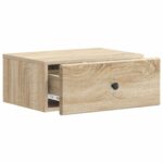 vidaXL Nástenná nočná skrinka so zásuvkou Dub sonoma 49 x 34,5 x 20 cm – Obrázok 3