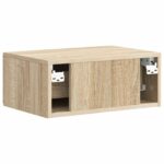 vidaXL Nástenná nočná skrinka 2 pcs Dub sonoma 49 x 34,5 x 20 cm – Obrázok 7