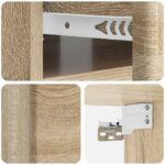 vidaXL Nástenná nočná skrinka 2 pcs Dub sonoma 49 x 34,5 x 20 cm – Obrázok 8
