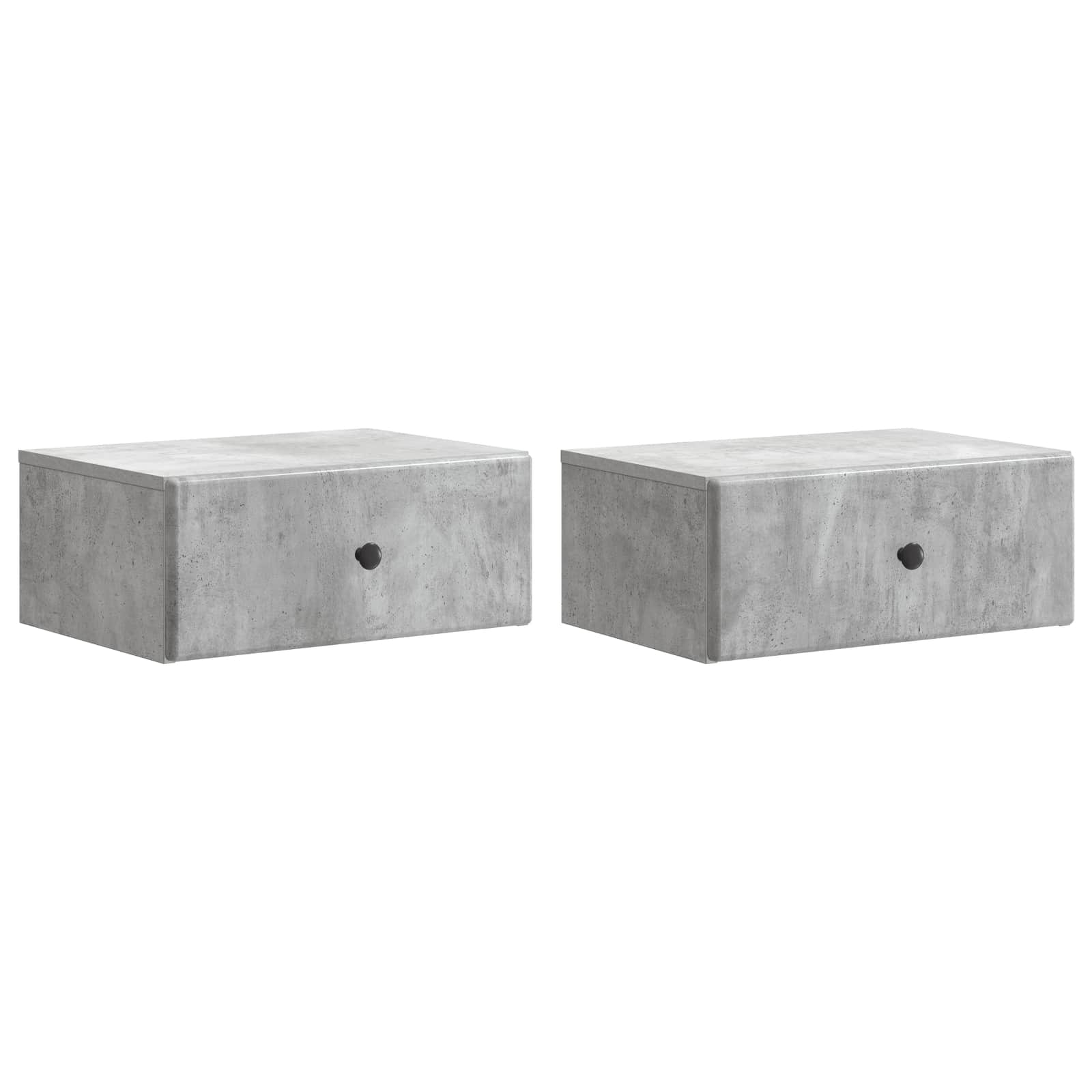 899132_1.jpg vidaXL Nástenná nočná skrinka 2 pcs Betónovo sivá 49 x 34,5 x 20 cm – Obrázok 1