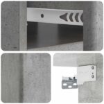 vidaXL Nástenná nočná skrinka 2 pcs Betónovo sivá 49 x 34,5 x 20 cm – Obrázok 8