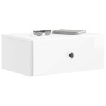 vidaXL Nástenná nočná skrinka Biela s vysokým leskom 49 x 34,5 x 20 cm – Obrázok 2