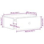 vidaXL Nástenná nočná skrinka 2 pcs Dymový dub 49 x 34,5 x 20 cm – Obrázok 9