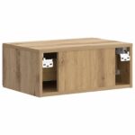 vidaXL Nástenná nočná skrinka Nástenný Dub artisan 49 x 34,5 x 20 cm – Obrázok 6
