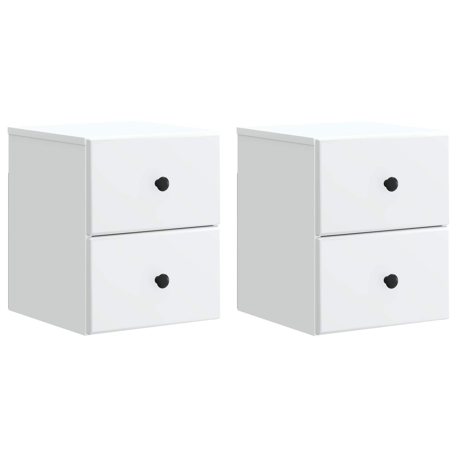 899146_1.jpg vidaXL Nástenná nočná skrinka Nástenný 2 pcs Biela 34,5 x 33 x 40 cm – Obrázok 1