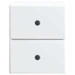 vidaXL Nástenná nočná skrinka Nástenný 2 pcs Biela 34,5 x 33 x 40 cm – Obrázok 5