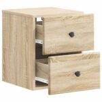 vidaXL Nástenná nočná skrinka so zásuvkou Dub sonoma 34,5 x 33 x 40 cm – Obrázok 3