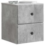 vidaXL Nástenná nočná skrinka 2 pcs Betónovo sivá 34,5 x 33 x 40 cm – Obrázok 2