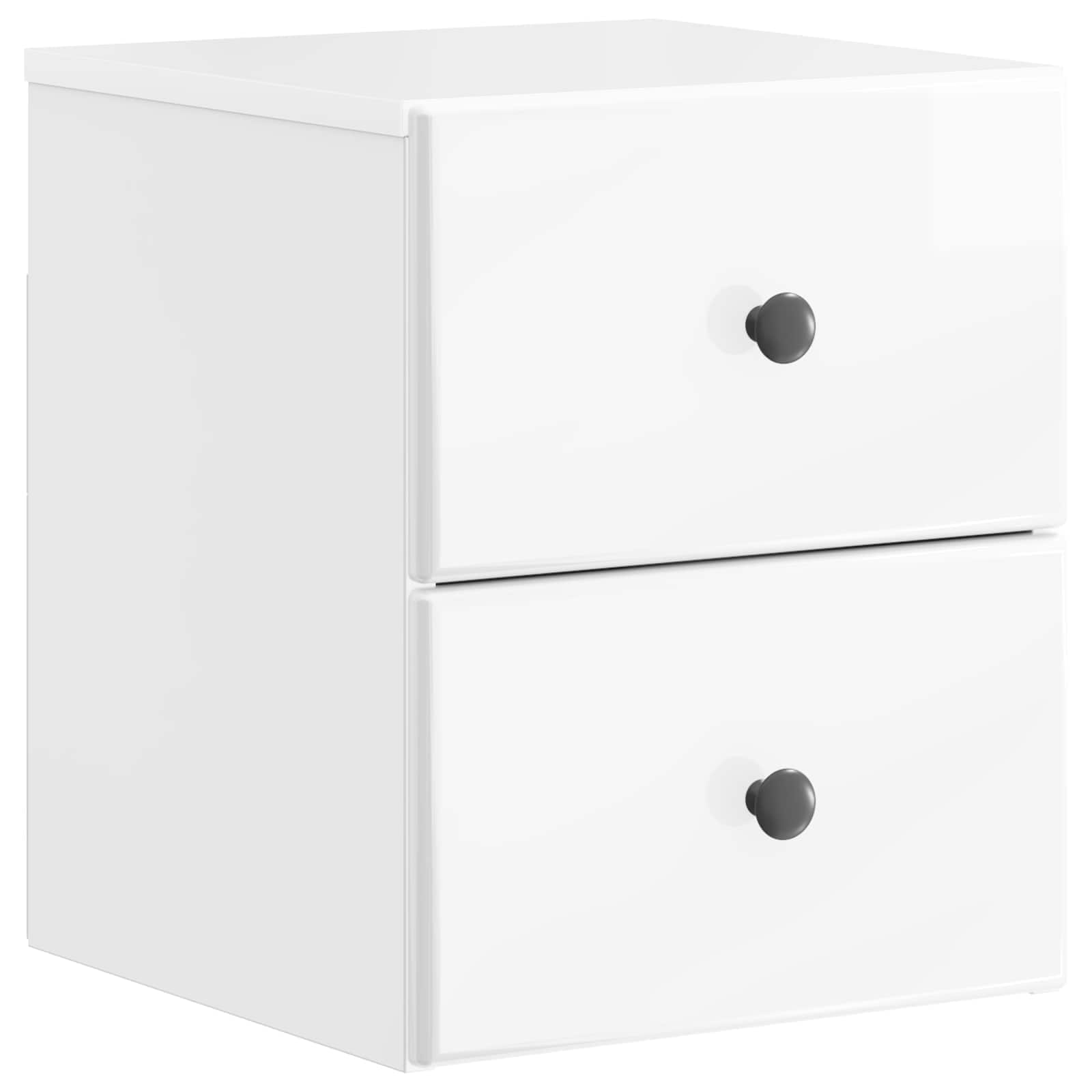899153_1.jpg vidaXL Nástenná nočná skrinka Biela s vysokým leskom 34,5 x 33 x 40 cm – Obrázok 1