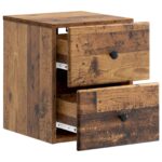 vidaXL Nástenná nočná skrinka 2 pcs Staré drevo 34,5 x 33 x 40 cm – Obrázok 4