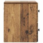 vidaXL Nástenná nočná skrinka 2 pcs Staré drevo 34,5 x 33 x 40 cm – Obrázok 6