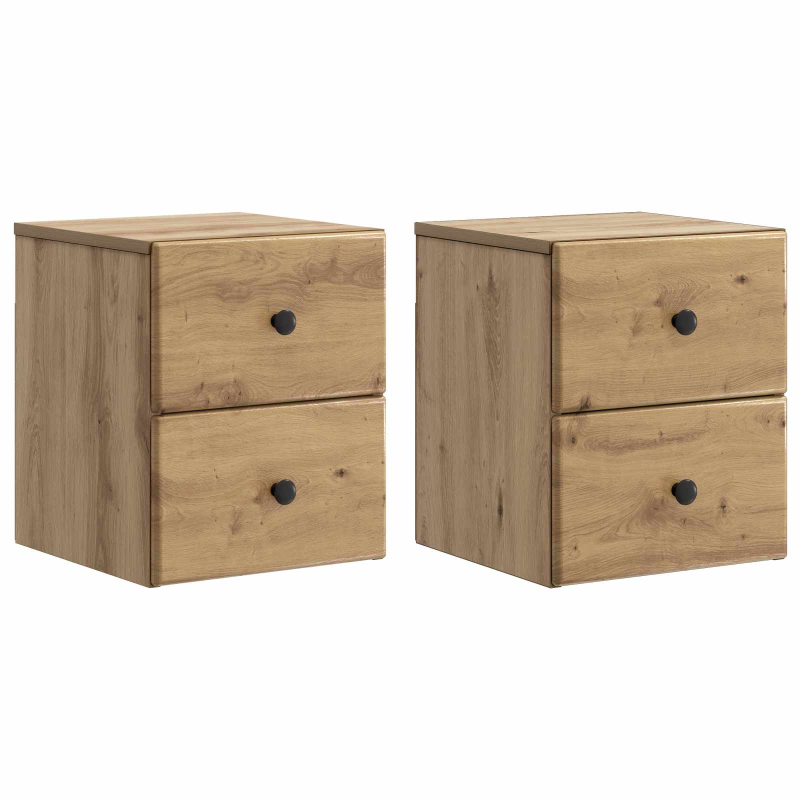 899164_1.jpg vidaXL Nástenná nočná skrinka 2 pcs Dub artisan 34,5 x 33 x 40 cm – Obrázok 1