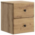 vidaXL Nástenná nočná skrinka 2 pcs Dub artisan 34,5 x 33 x 40 cm – Obrázok 3