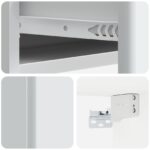 vidaXL Nástenný bočný stôl Biela 59 x 34,5 x 17 cm Kompozitné drevo – Obrázok 7