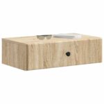 vidaXL Nástenný bočný stôl Dub sonoma 59 x 34,5 x 17 cm – Obrázok 2